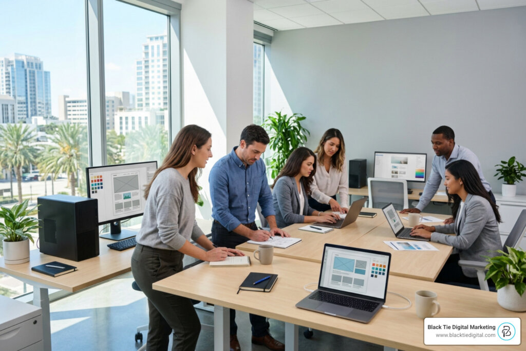 business website redesign modern office Orlando Florida
